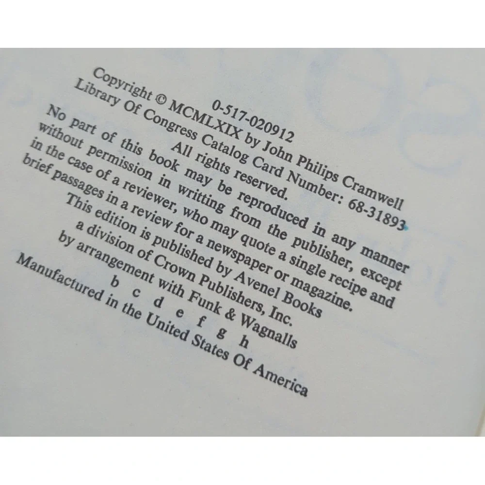 1969 A World Of Hearty Soups John‎ Philips Cranwell Vintage Hardcover Cookbook